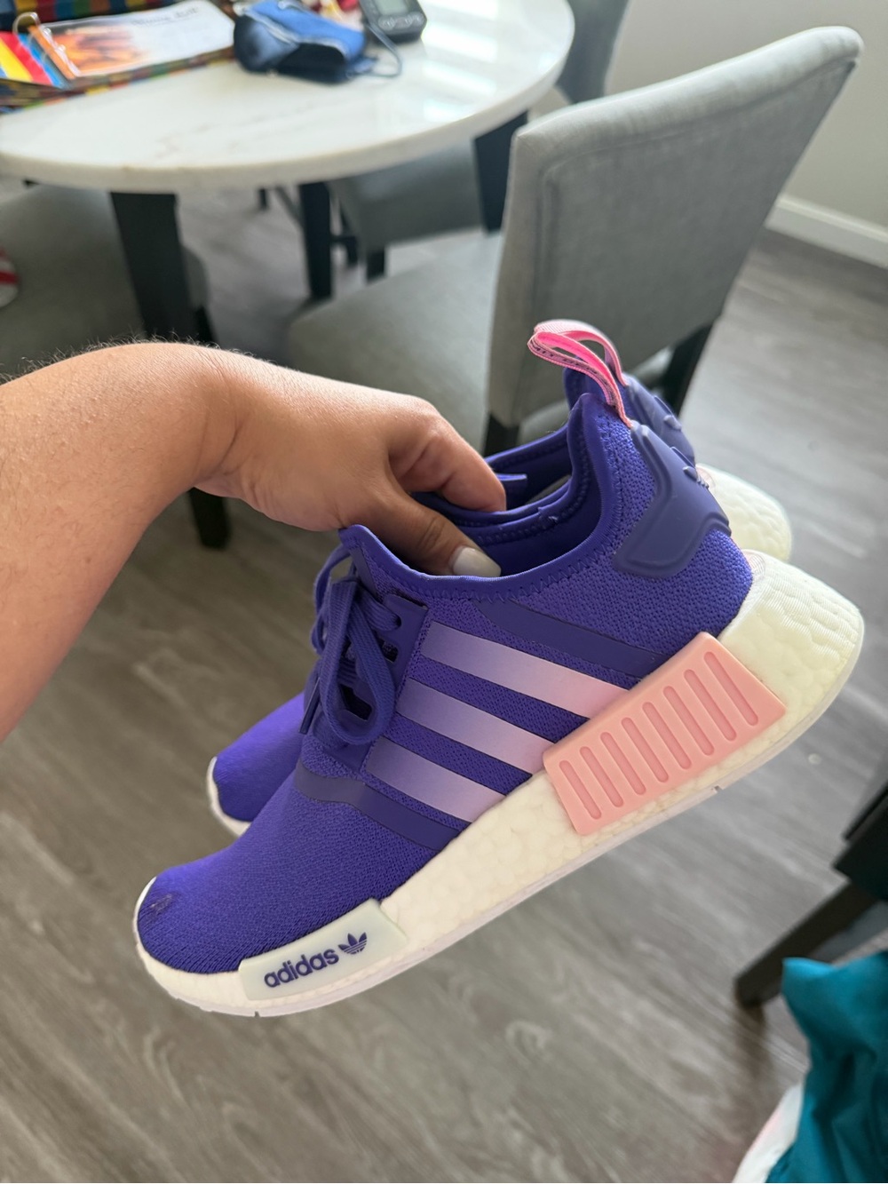 adidas Purple and Pink NMD R1 Casual Sneakers